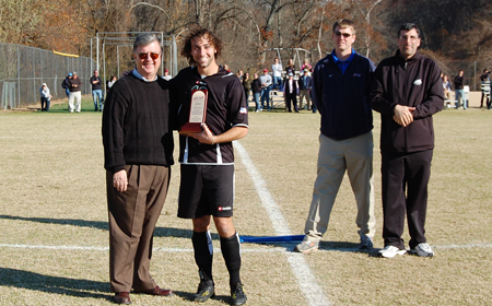 Tyler King Named MVP After Scoring Twice In Stevenson's 3-1 Win Over Grove City In ECAC South Men's Soccer Championship Game