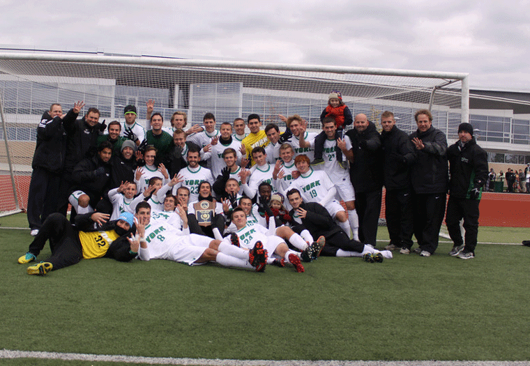 York Gains 5-0 Victory Over Mary Washington For Spartans' Fourth-Straight CAC Men's Soccer Crown