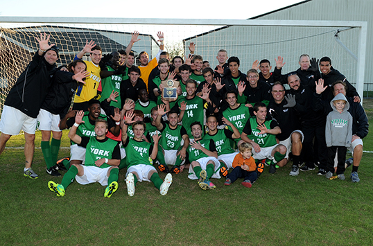 One For The Thumb! ... York Captures 5th-Straight CAC Men's Soccer Title With 1-0 Victory At Salisbury