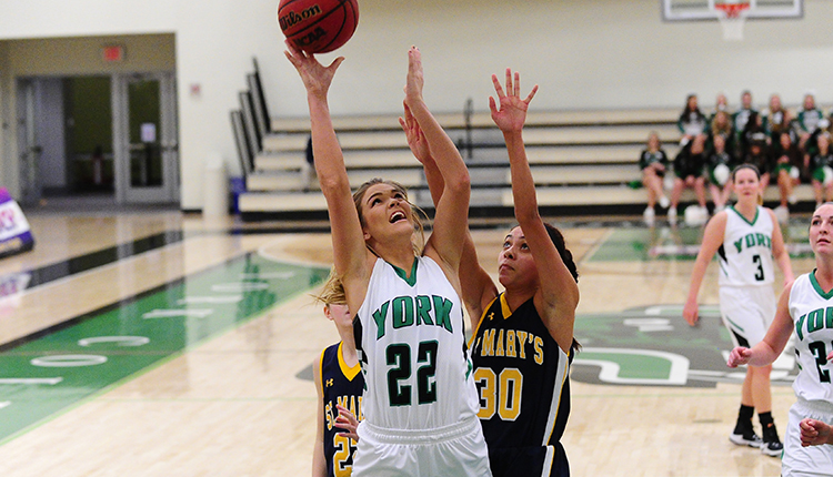 York and Mary Washington Secure Home Victories in CAC Women's Basketball First Round; Semifinal Rematches Set