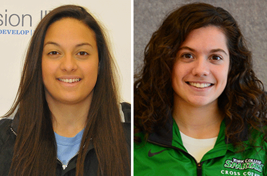 York Junior Jess Miller and Frostburg State Freshman Tiffany Cancel Garner CAC Women's Track & Field Weekly Awards