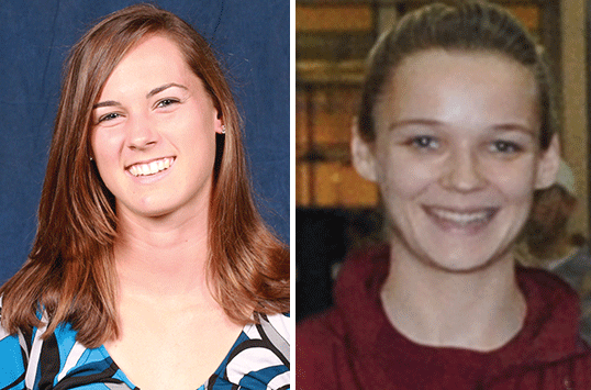 Christopher Newport Senior Jessica McClelland and Salisbury Freshman Sarah Taylor Garner CAC Women's Track & Field Weekly Honors