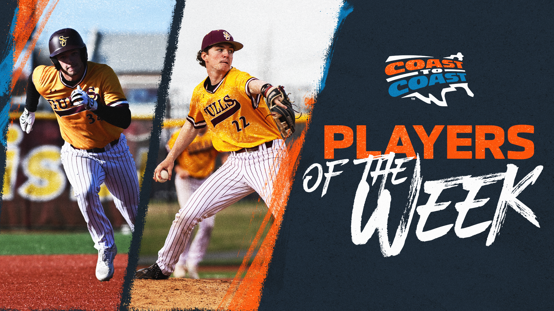 SU&rsquo;s Burroughs, Williams Sweep C2C Weekly Baseball Awards