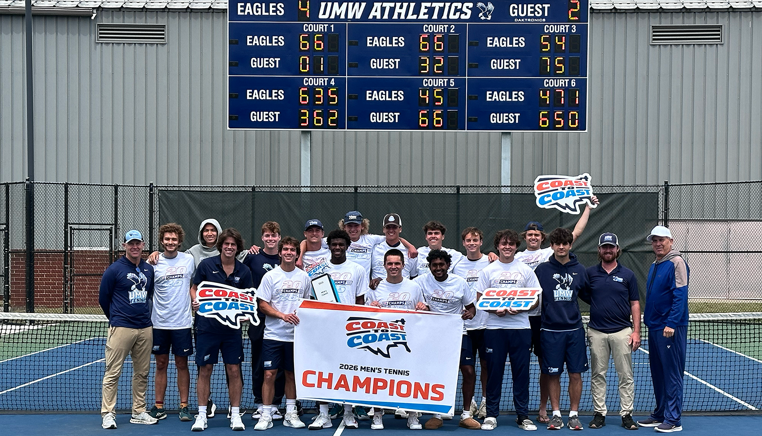 C2C Men&rsquo;s Tennis Championship: UMW Claims 28th League Title With 4-2 Win Over CNU
