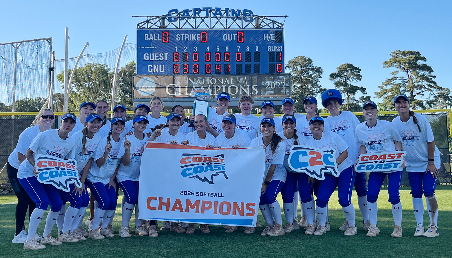 C2C Softball Championship: CNU Earns Third Consecutive Title With 8-1 Win Over UMW