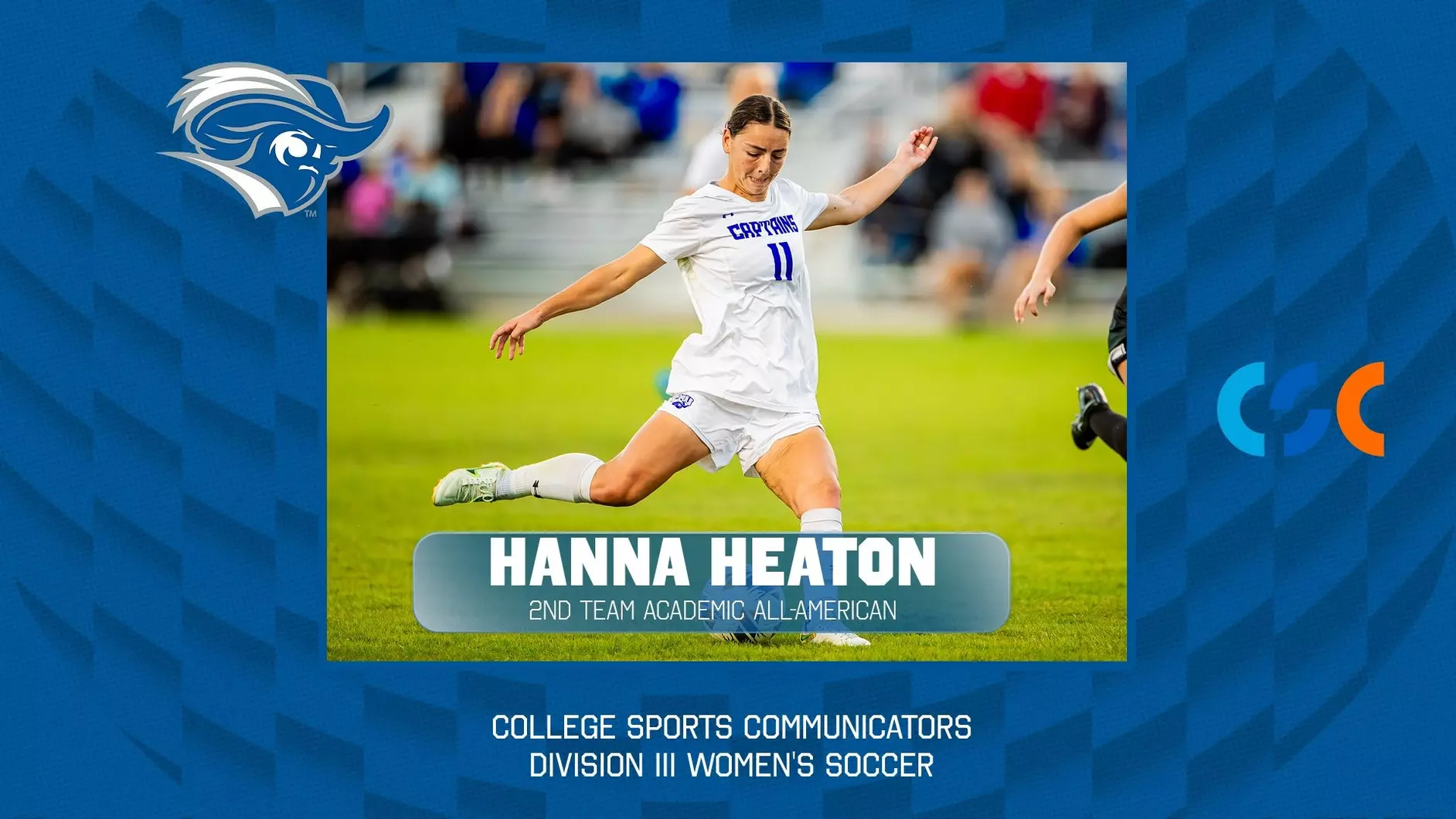 CNU's Hanna Heaton Collects Third Career Academic All-American Certificate from the College Sports Communicators