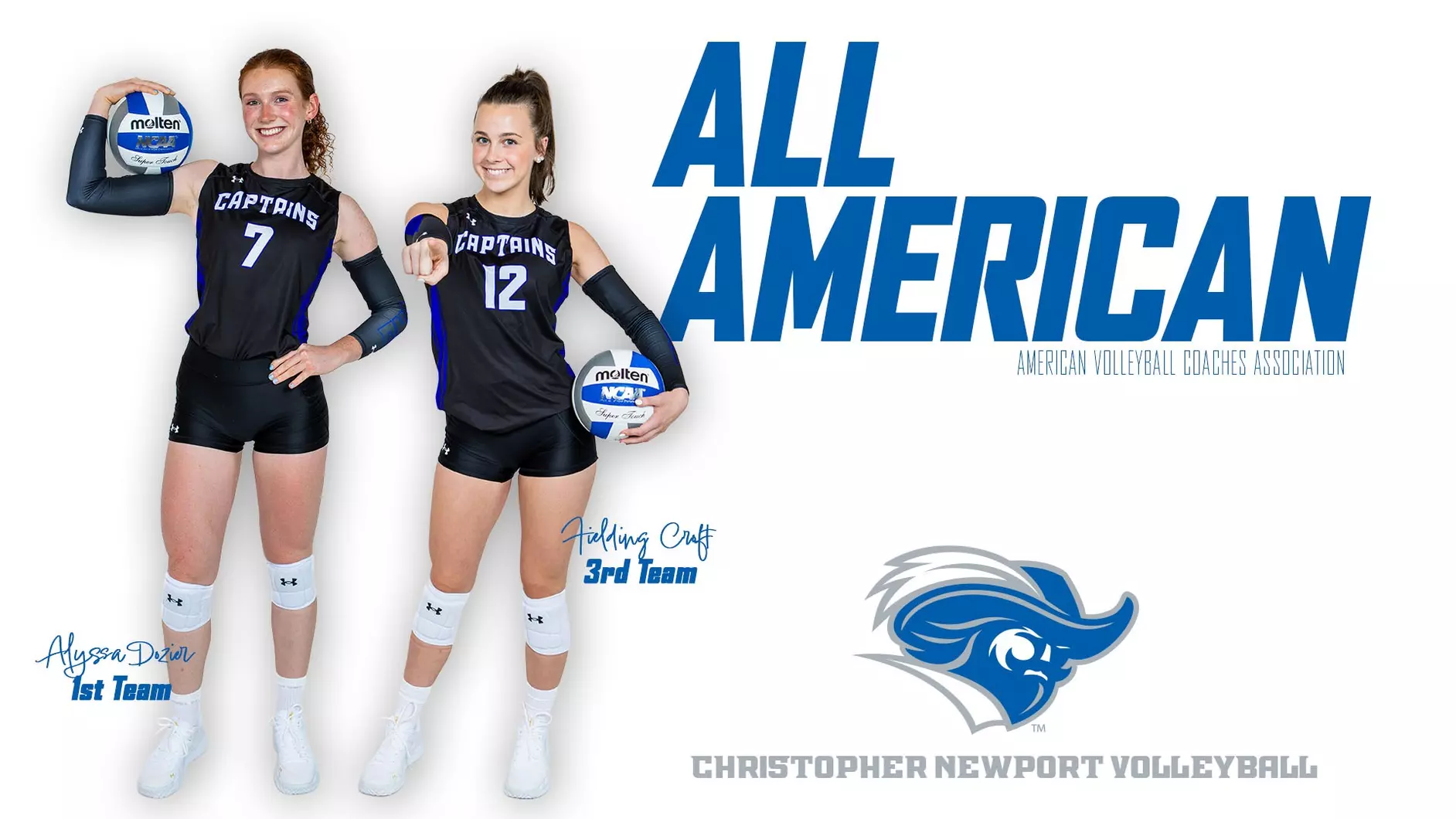 CNU's Alyssa Dozier and Fielding Croft Collect AVCA All-America Honors